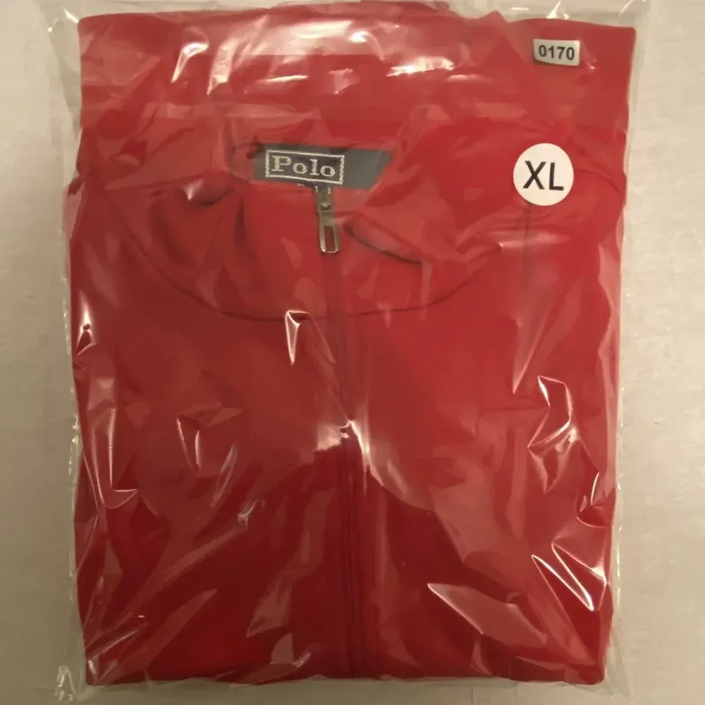 Polo Ralph Lauren Men’s Red 1/4 Zip Pullover XL Pima Cotton Long Sleeve Pony